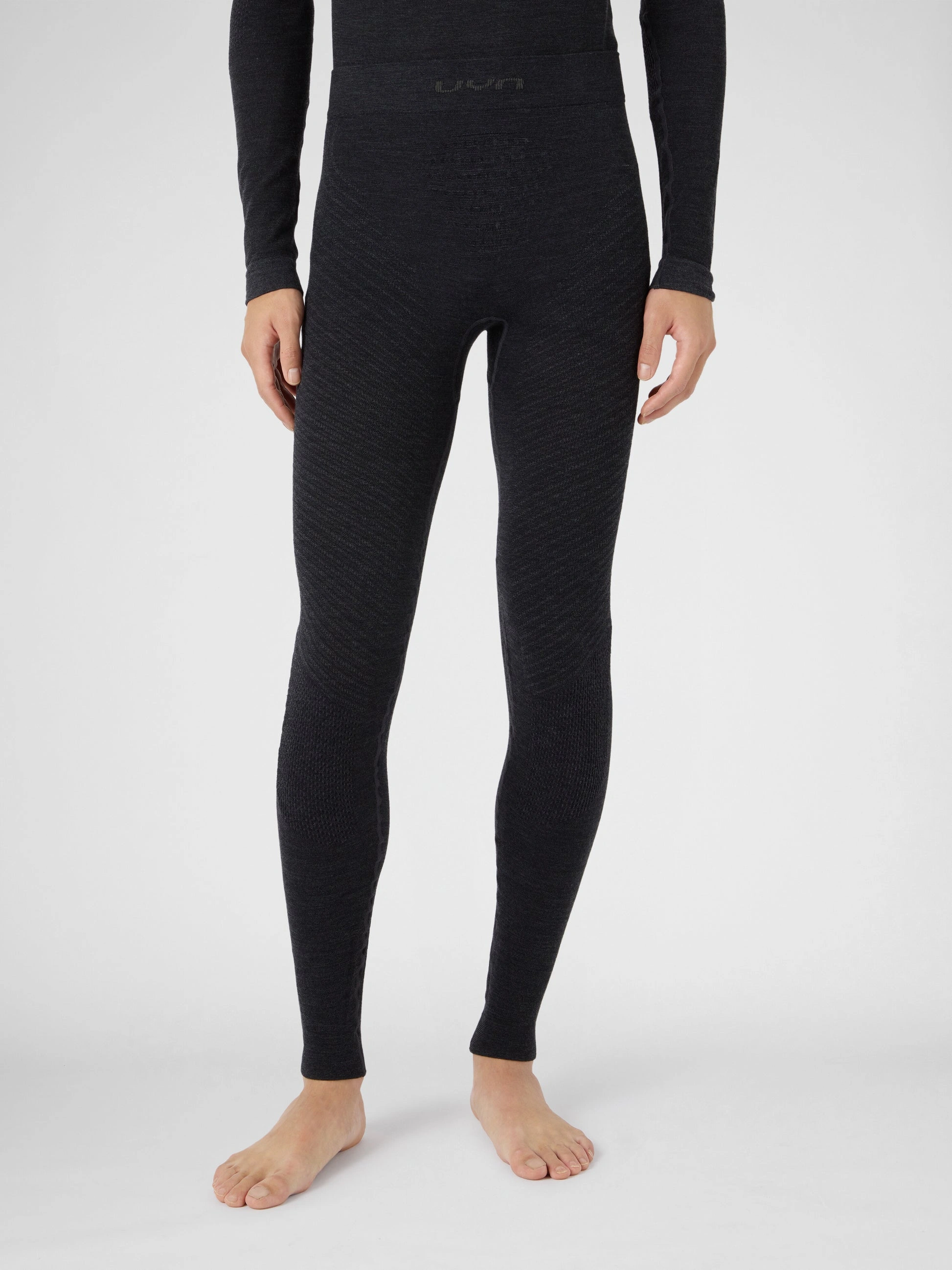 UYN Herren Cashmere Biotech UW Pants Long U100564J247 - Grey Rock/Schwarz GR. L/XL