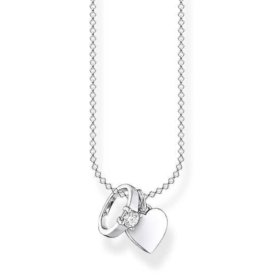 Thomas, Sabo, Kette, Ring, Mit, Herz, Länge, 45, Cm, Ke2064-051-14, Zubehor, Schmuck, Halskette, Diamant, Edelstein