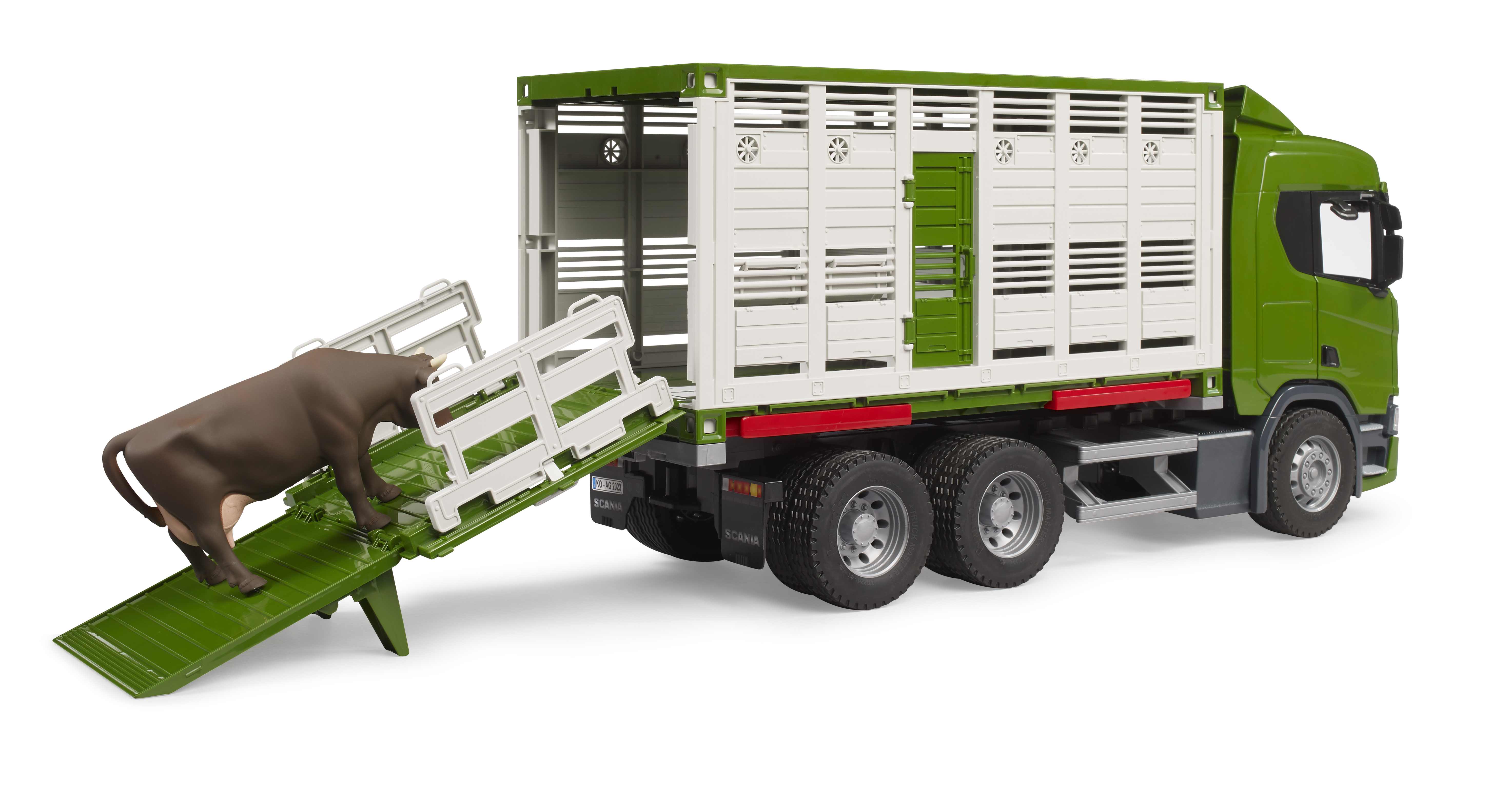 BRUDER 03548 - Scania Super 560R Tiertransport-LKW mit 1 Rind - Bild 2