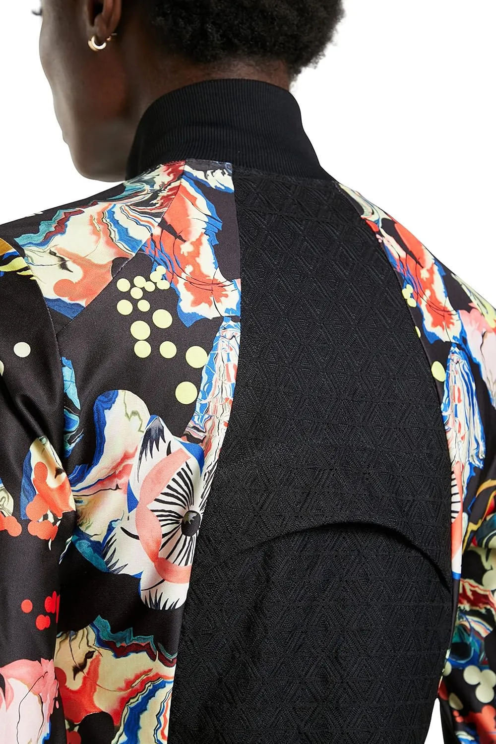 Desigual Damen Jacke „Berna“ by M. Christian Lacroix - Schwarz mit Blumenmuster 21WWSK312000 GR. M