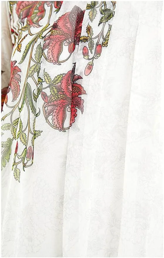 Desigual Damen Bluse „Sheila“ - Weiß mit Blumen 21SWTKDD1000 GR. XL