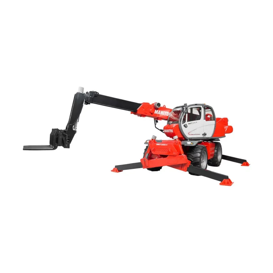 Bruder 02129 Manitou Teleskopstapler MRT 2150 mit Zubehör