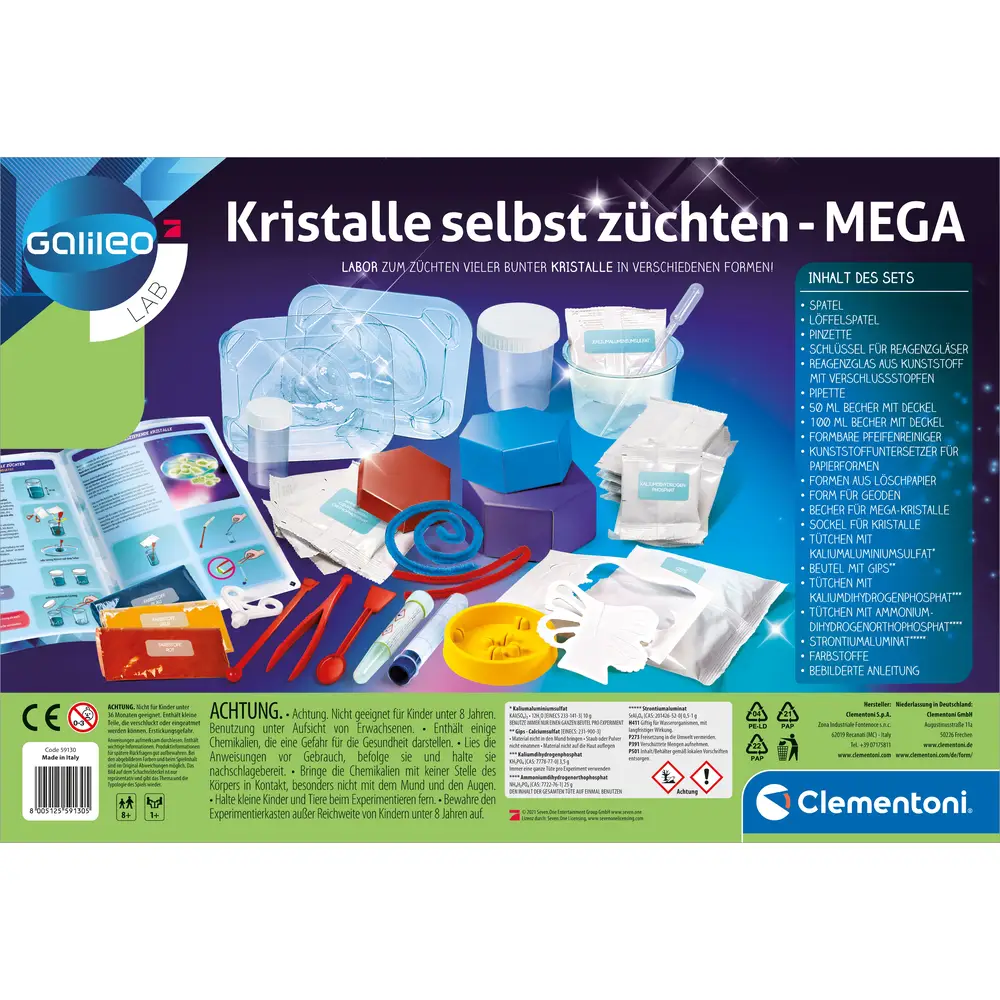 Clementoni Galileo - Kristalle selbst züchten - Mega