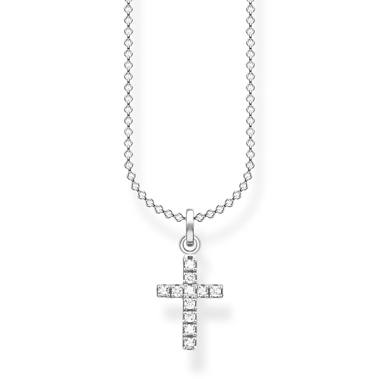 Thomas, Sabo, Kette, Kreuz, Pave, Länge, 45, Cm, Ke2069-051-14, Zubehor, Halskette, Kreuz, Diamant, Anhänger
