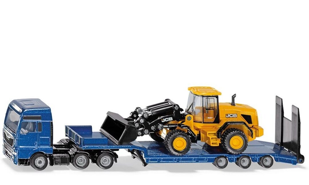 Siku Man Lkw Mit Tieflader Und Jcb Radlader Siku, Man, Lkw, Mit, Tieflader, Und, Jcb, Radlader, Maschine, Rad