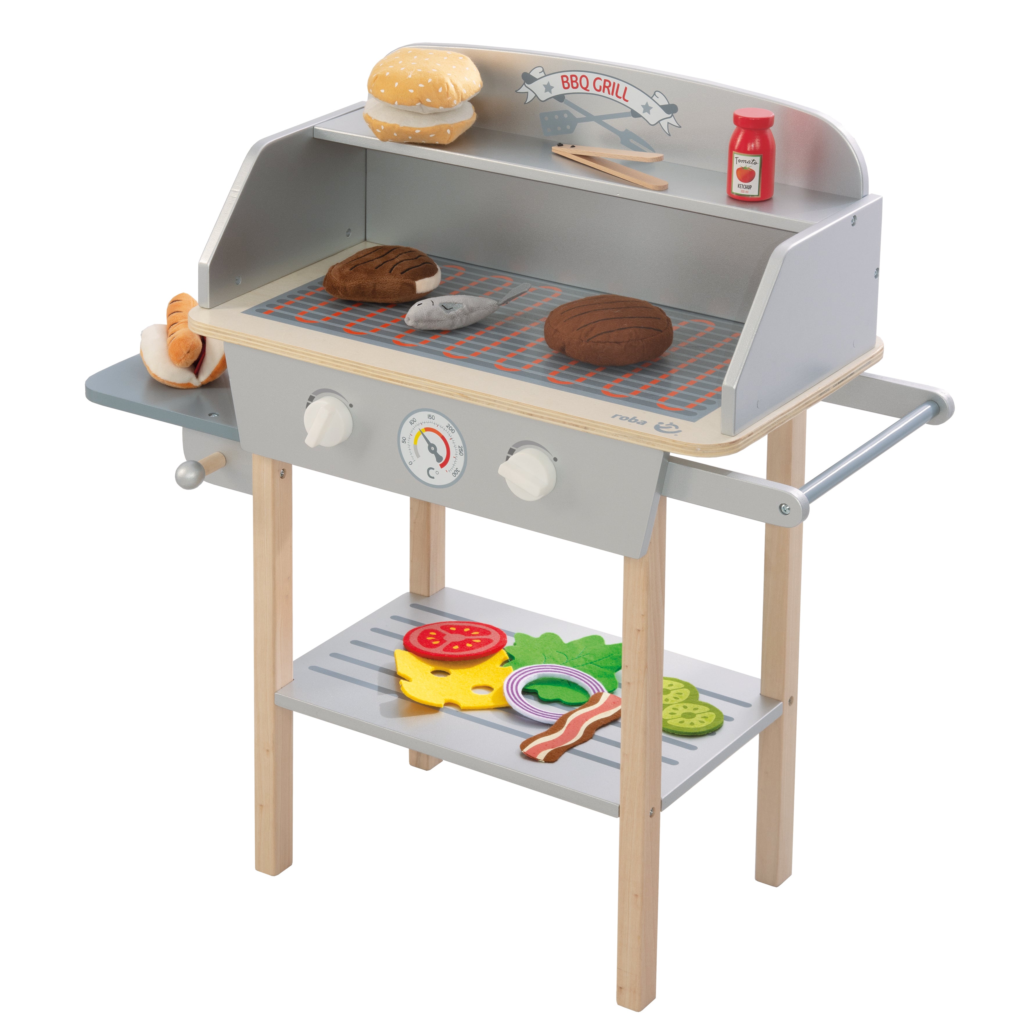 Roba 480212ZU BBQ Grill mit Zubehör grau-braun – Rollenspiel - Produktbild 5