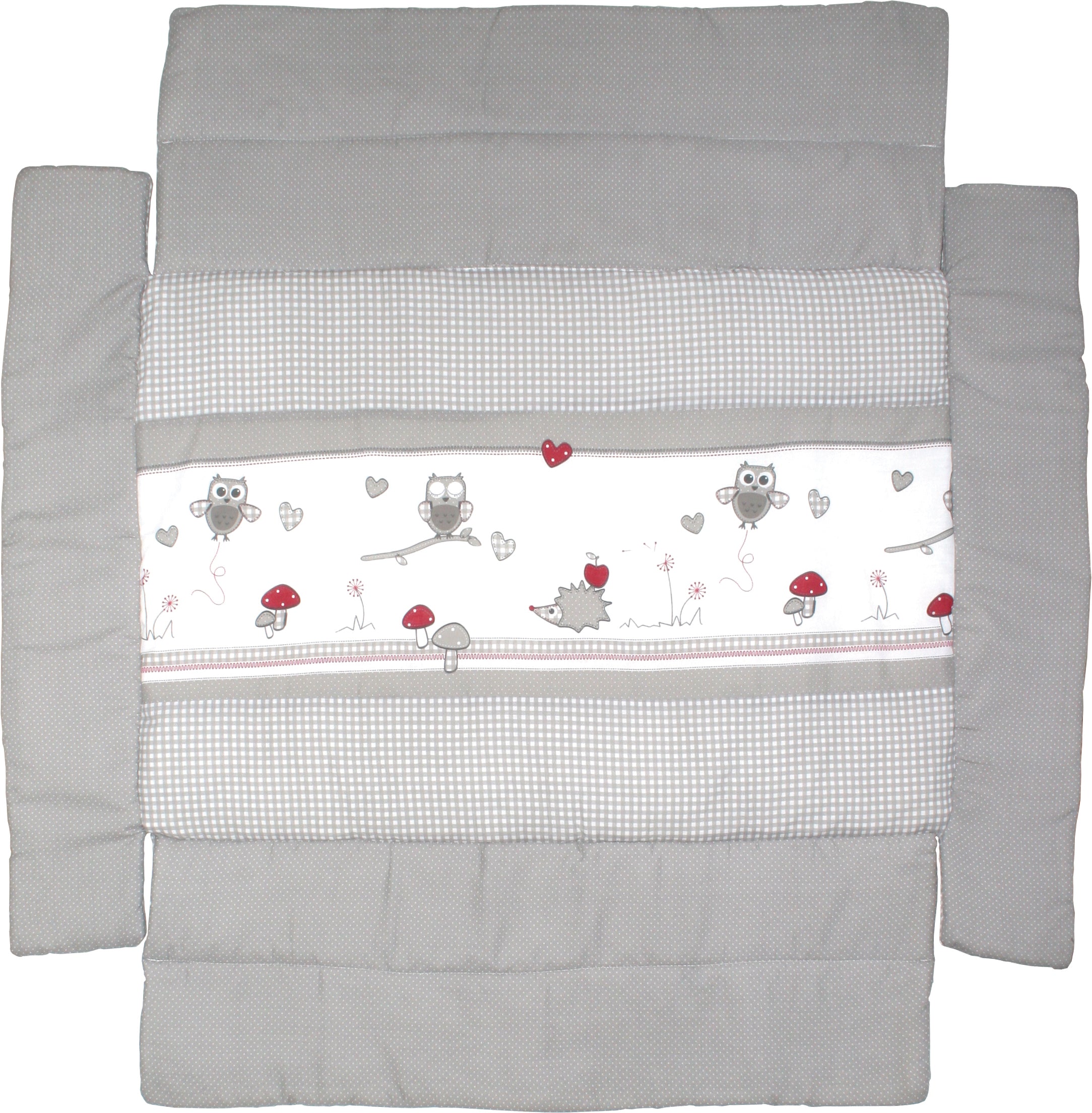 Roba 0277V148 Universal-Laufgittereinlage Adam & Eule grau – Laufgittereinlagen - grau - Laufgittereinlagen - Produktbild 1