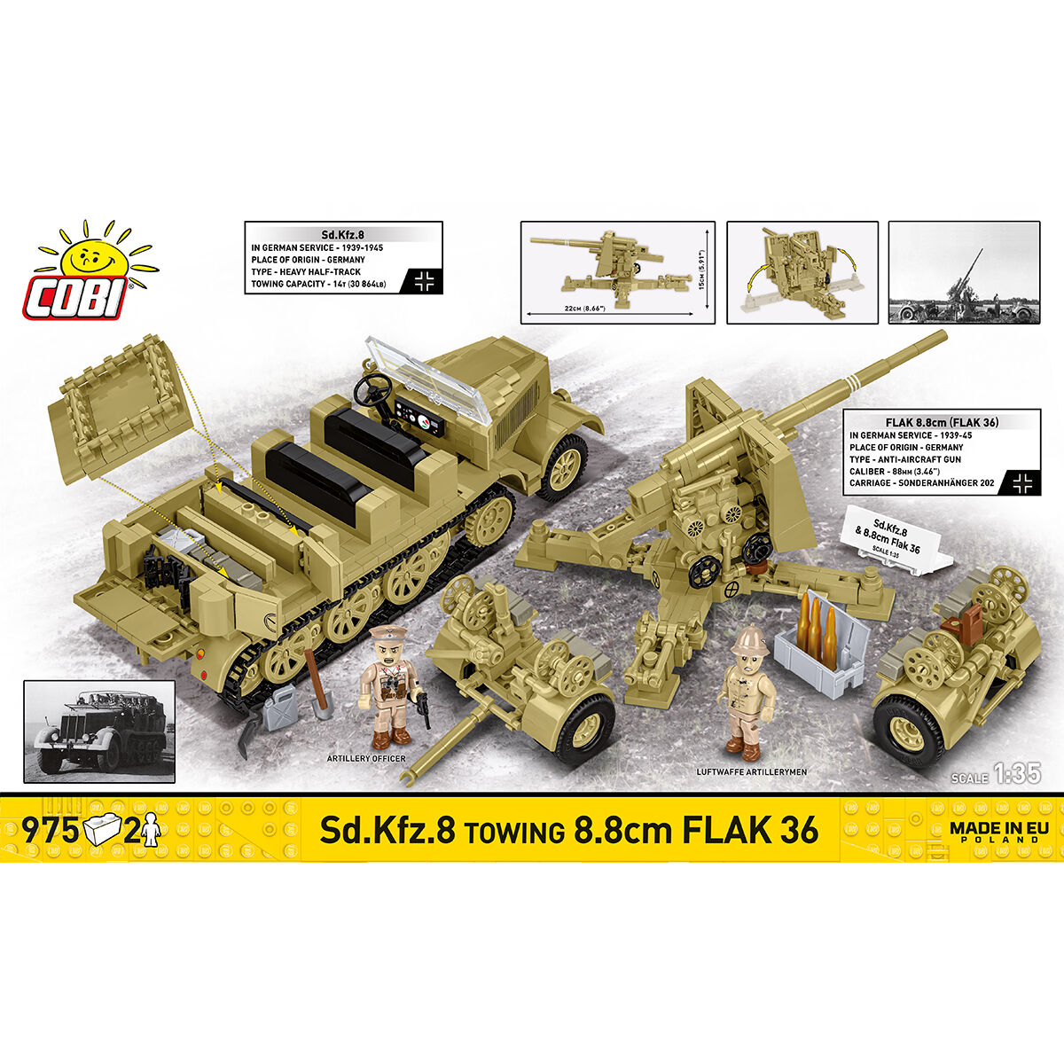 COBI 3143 - SD.KFZ.8 UND 8.8 CM FLAK 36 - Bild 4