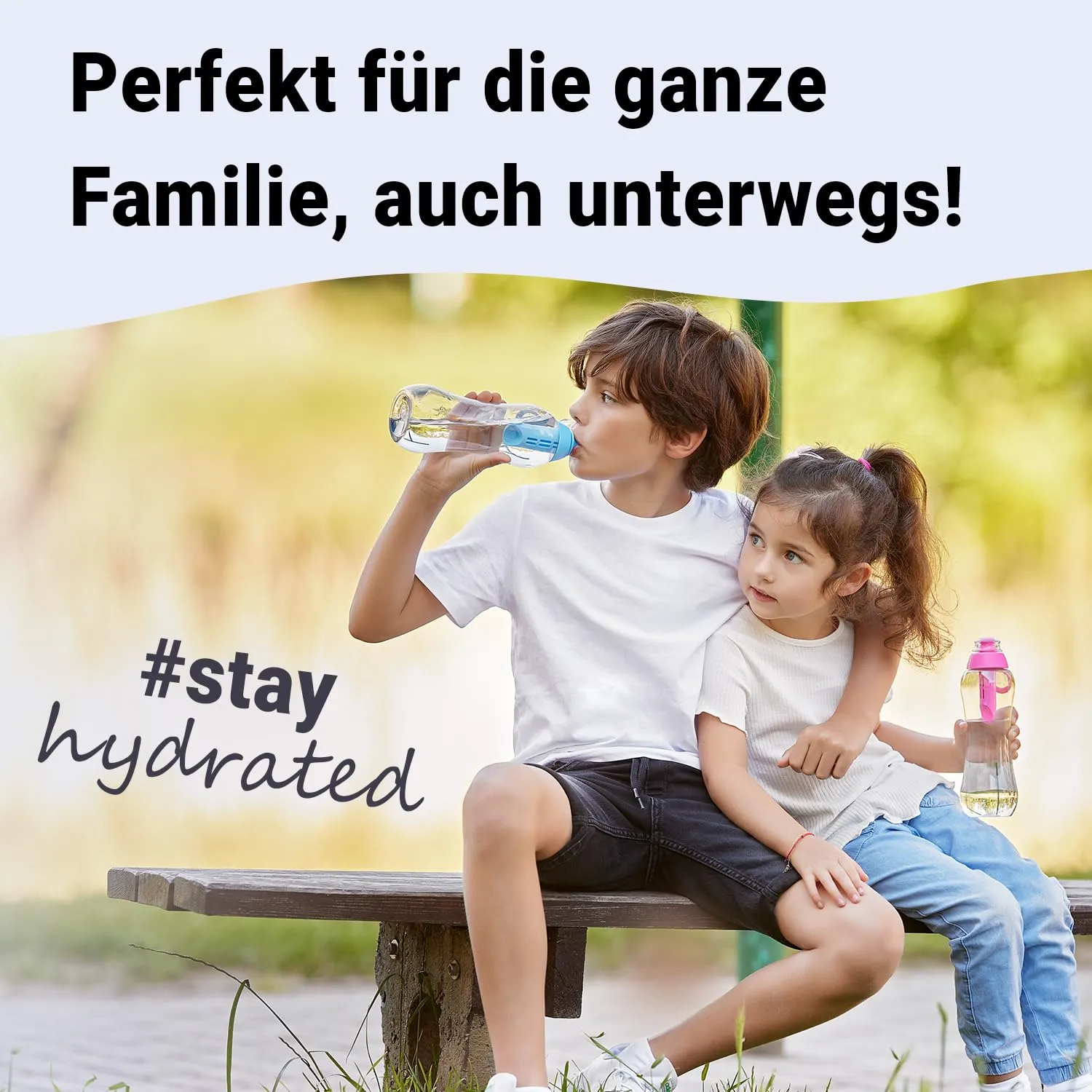 PEARLCO 250234 PearlCo Soft Trinkflasche mit Filter – 0,7 l – Grau