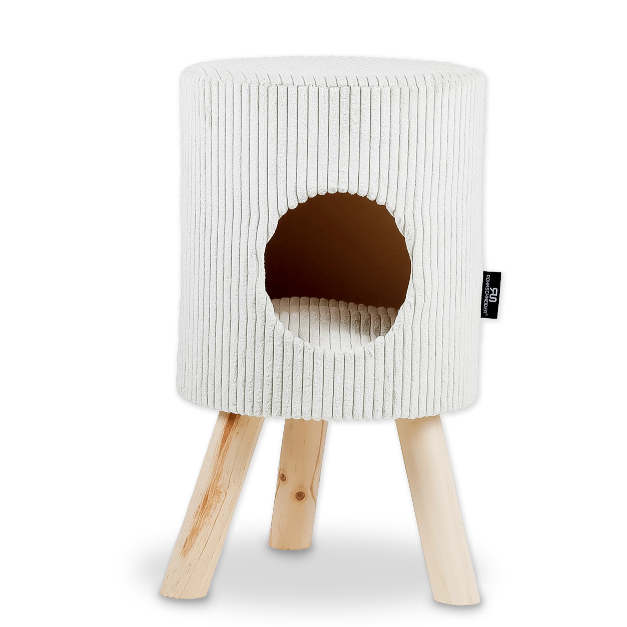 Rohrschneider RS 22370 Tierhöhle rund mit Hocker und Füßen – Höhle mit Sitzfläche