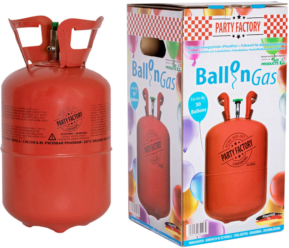 Ballongas, Helium, klein, Zylinder