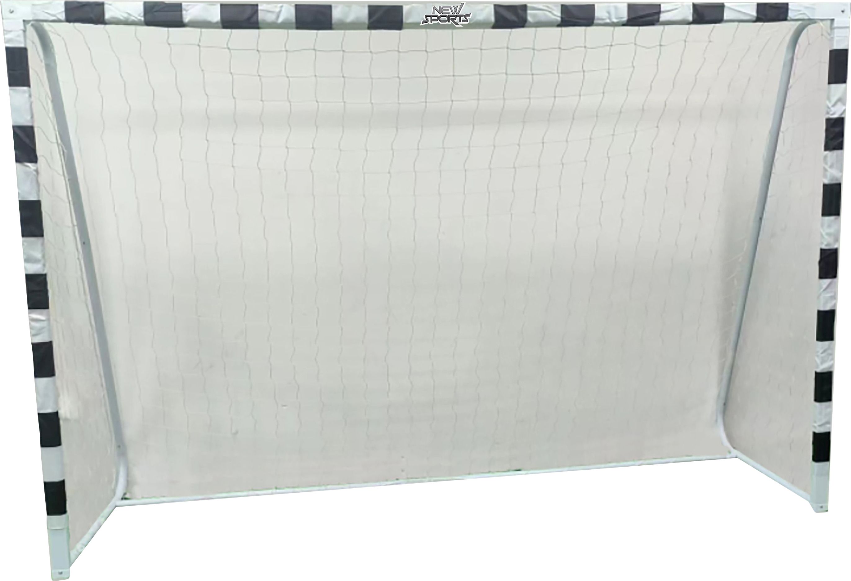 New Sports Fußballtor schwarz/weiß 300x200x90 cm Weißes, Brett, Zaun