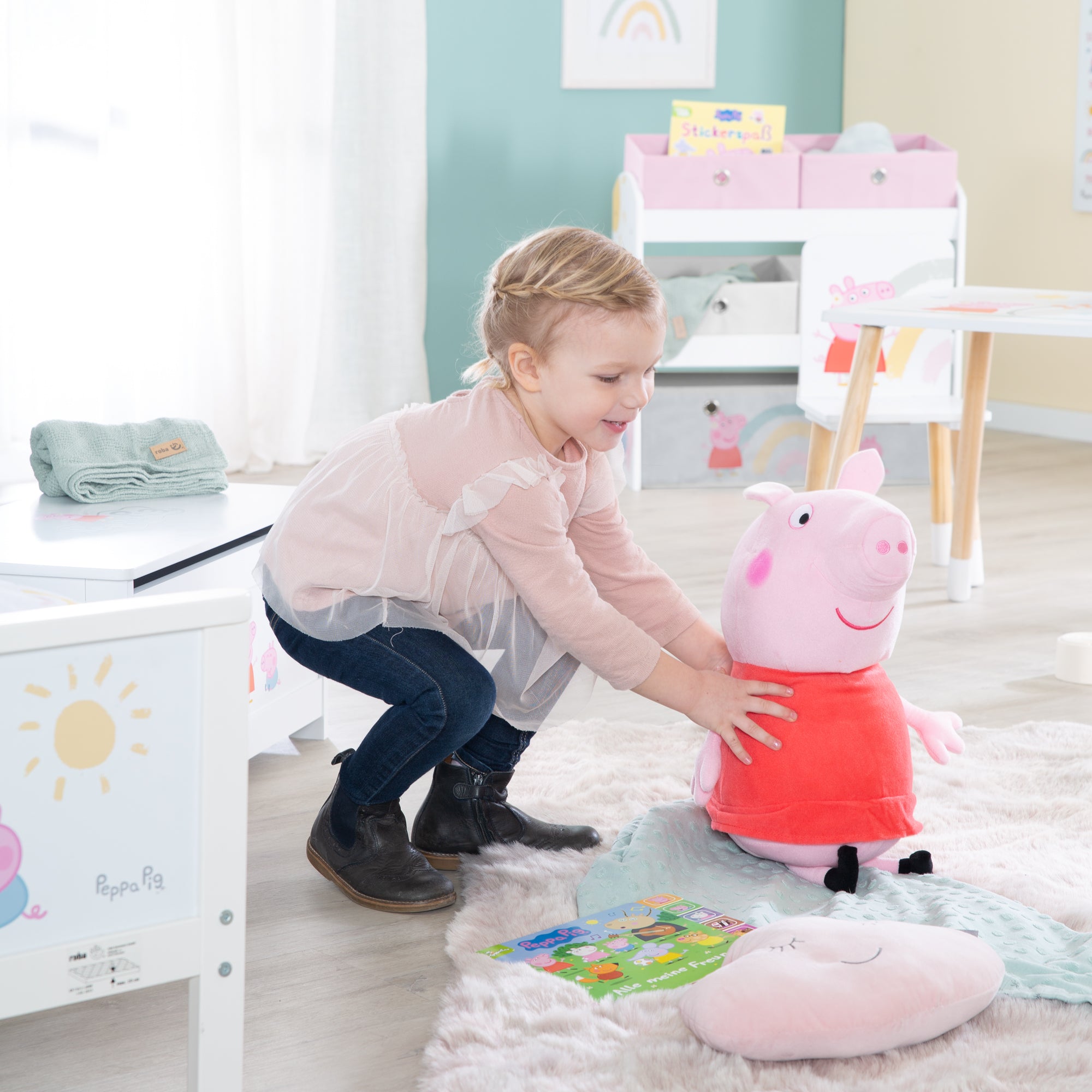 Roba 450159PP1 Spielregal Peppa Pig weiß – Spielmöbel - Produktbild 6