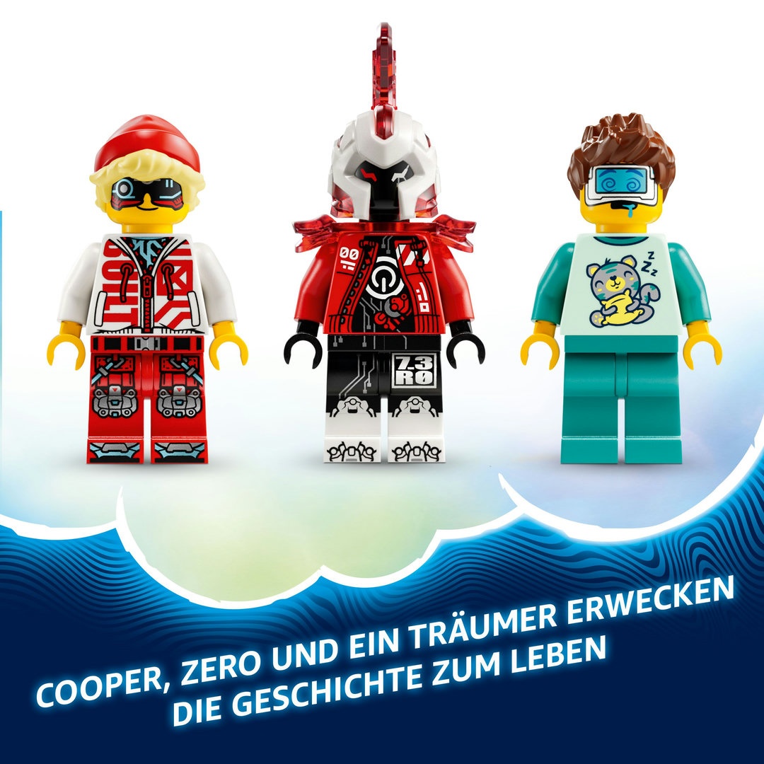 LEGO® DREAMZzz™ 71497 Coopers Tiger-Mech und Zeros Hot Rod Auto