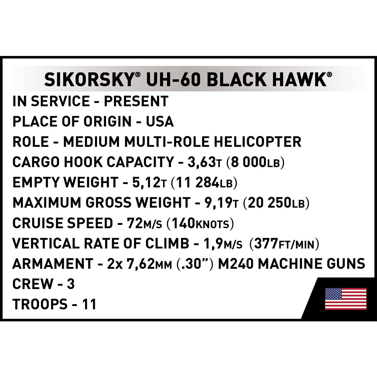 COBI 5906 - Sikorsky UH-60 BLACK HAWK Maßstabb 1:48) - Bild 13