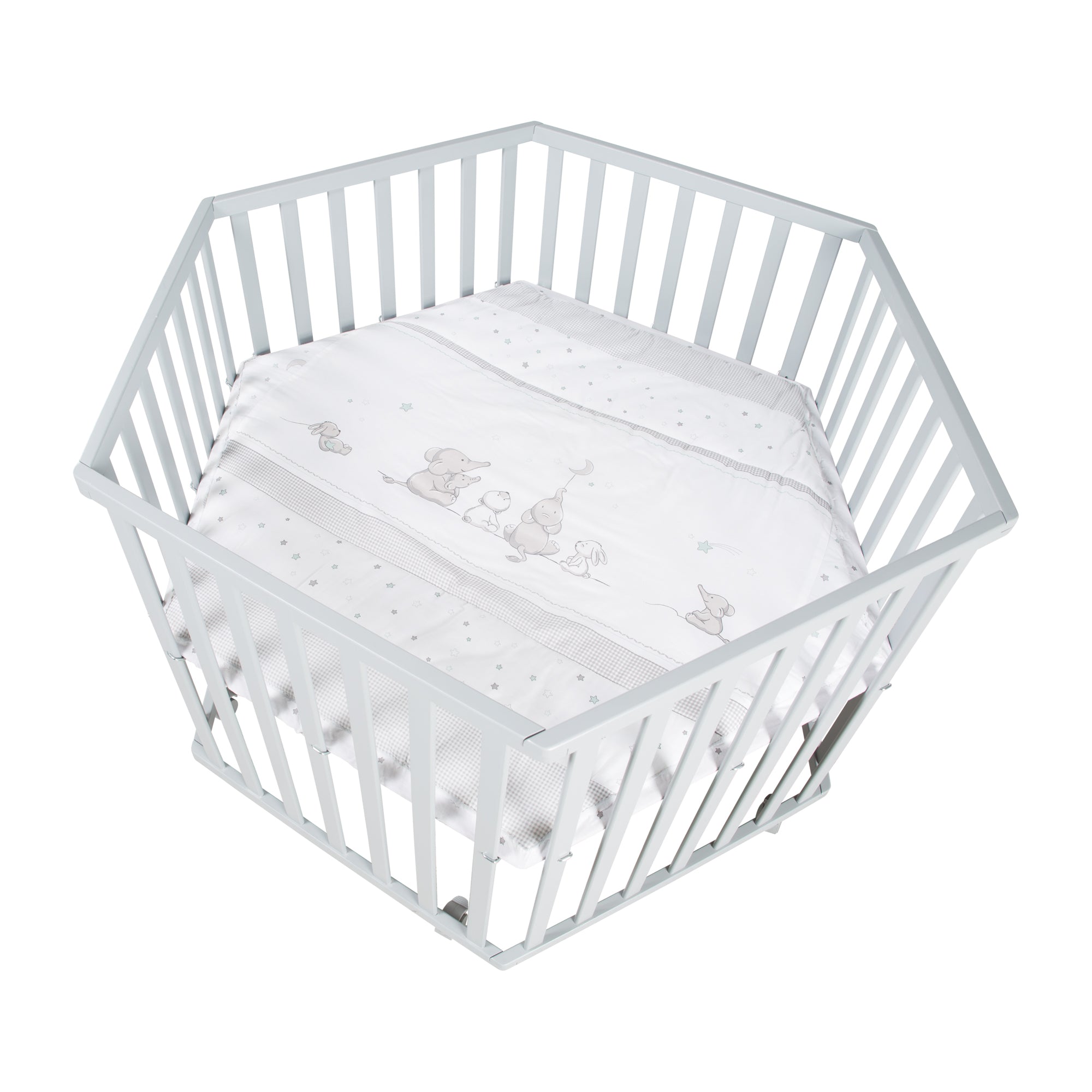 Roba 0232TPS209A Laufgitter 6-eckig Sternenzauber taupe - Produktbild 6