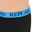 REPLAY Herren Boxershorts I101143BB - Blau/Schwarz, 2er Pack mit Logo-Bund GR. L