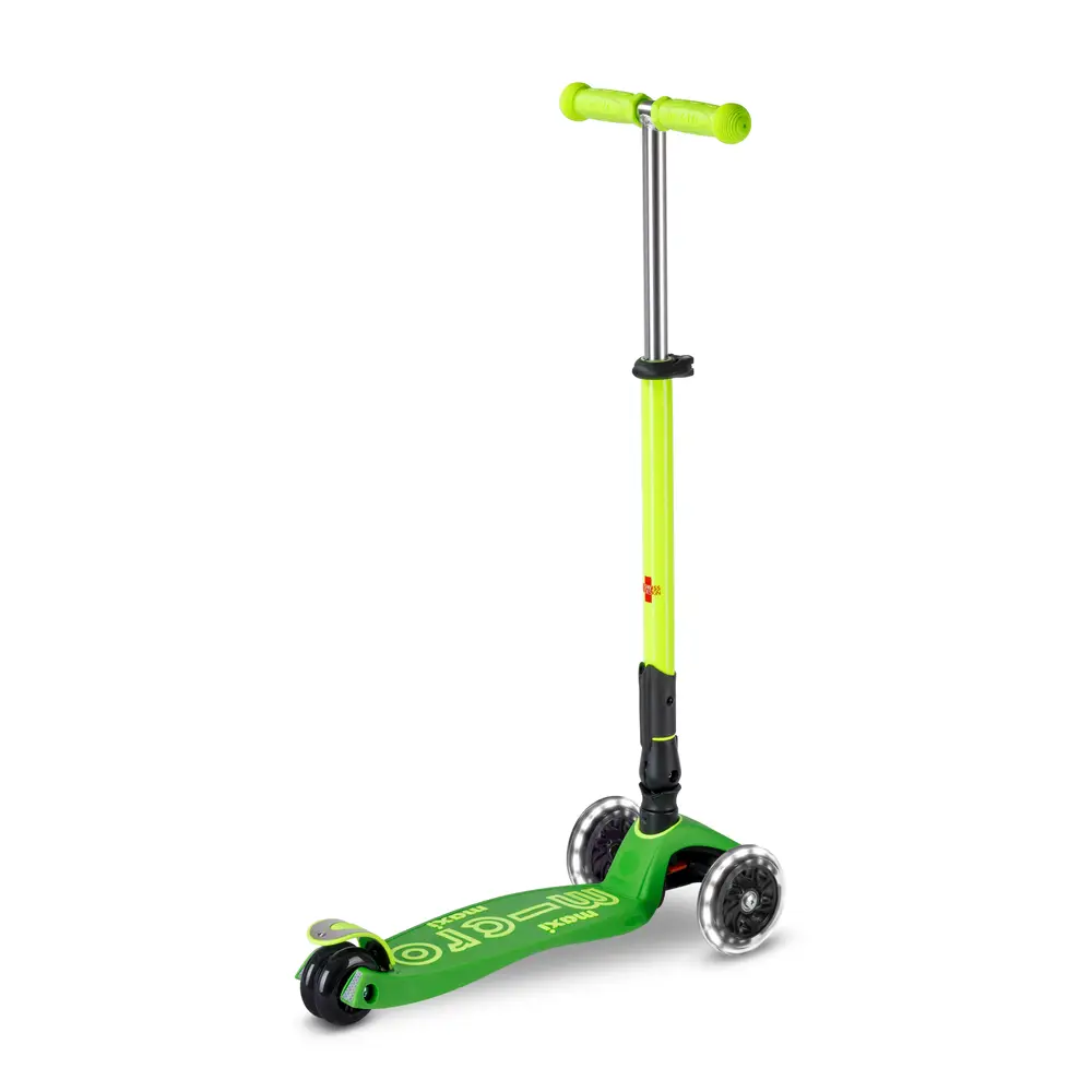 micro mobility - maxi micro deluxe foldable neon LED parrot green