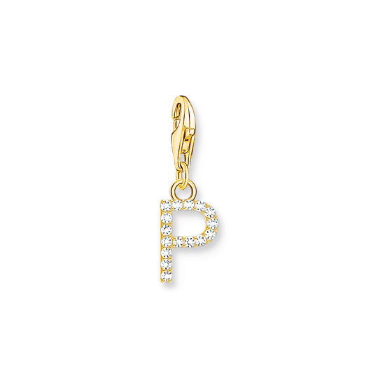 Thomas Sabo Anhänger Charm-Club Buchstabe P Vergoldet Gelbgold Zirkonia Weiß 1979-414-14 Thomas, Sabo, Anhänger, Charm-Club, Buchstabe, P, Vergoldet, Gelbgold, Zirkonia, Weiß, 1979-414-14, Zubehor, Ohrring, Schmuck