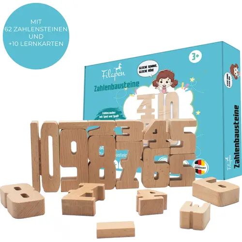 Filapen Montessori Zahlensteine 62 Stck. Filapen Montessori Zahlensteine 62 Stck.