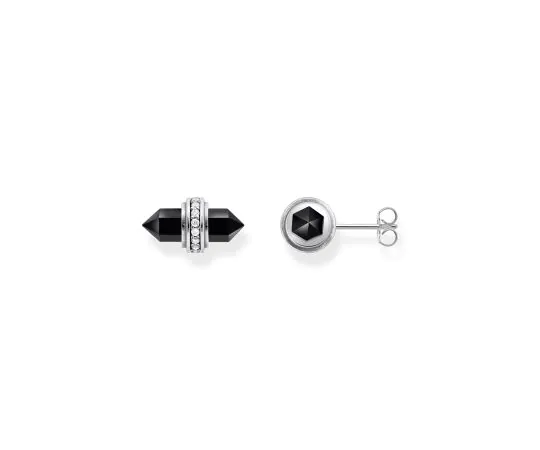 Thomas, Sabo, Ohrstecker, Schwarzes, Onyx, Kristall, Silber, H2281-641-11