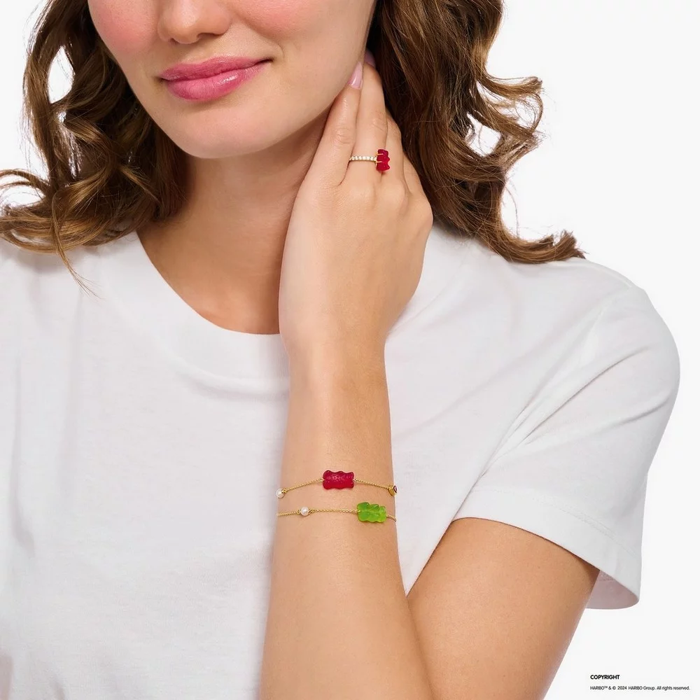 Thomas Sabo Armband Haribo Mit Stein Länge 19 Cm Grün Gold A2151-445-6-L19V