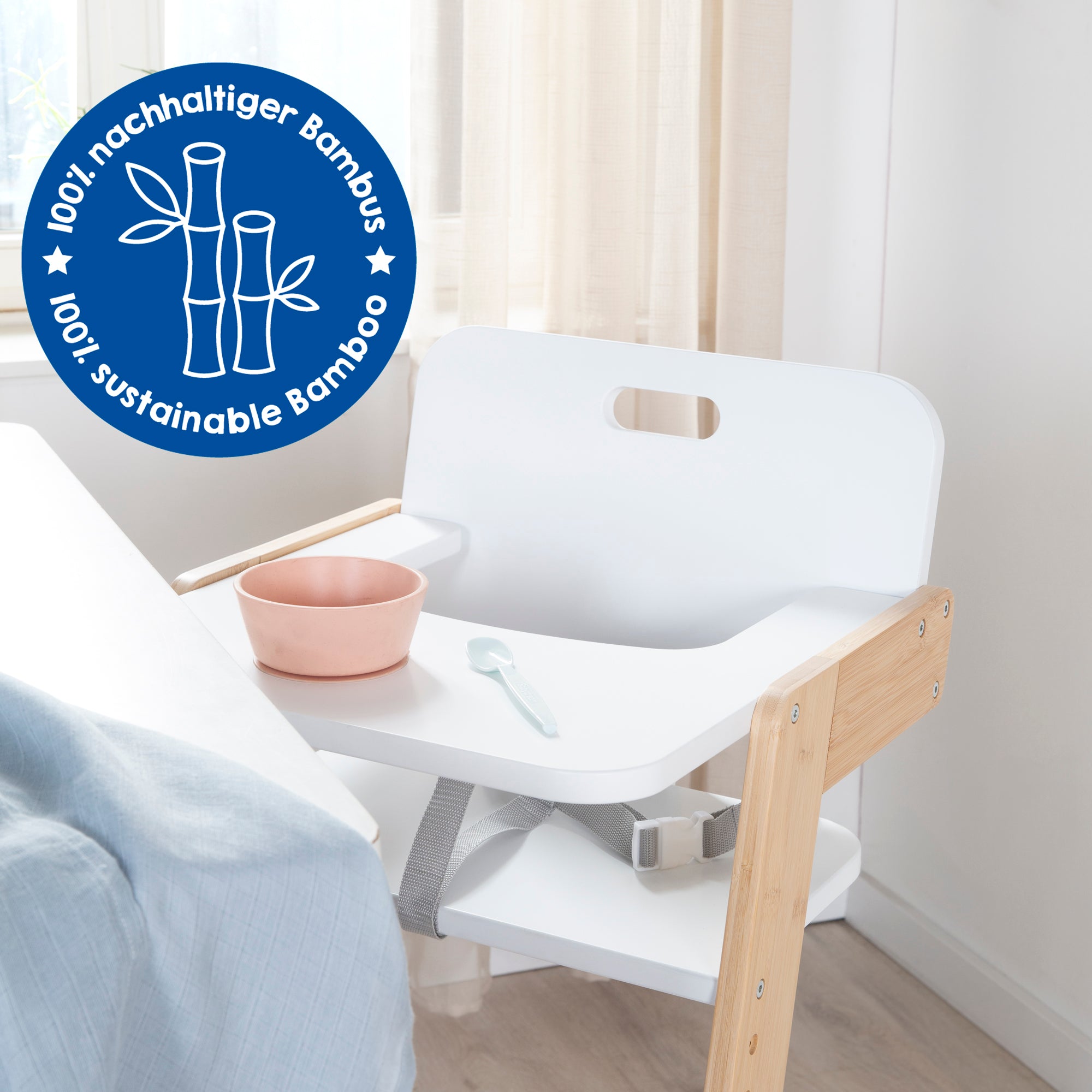 Roba 7541WEB Treppenhochstuhl weiß/bambus - Produktbild 12