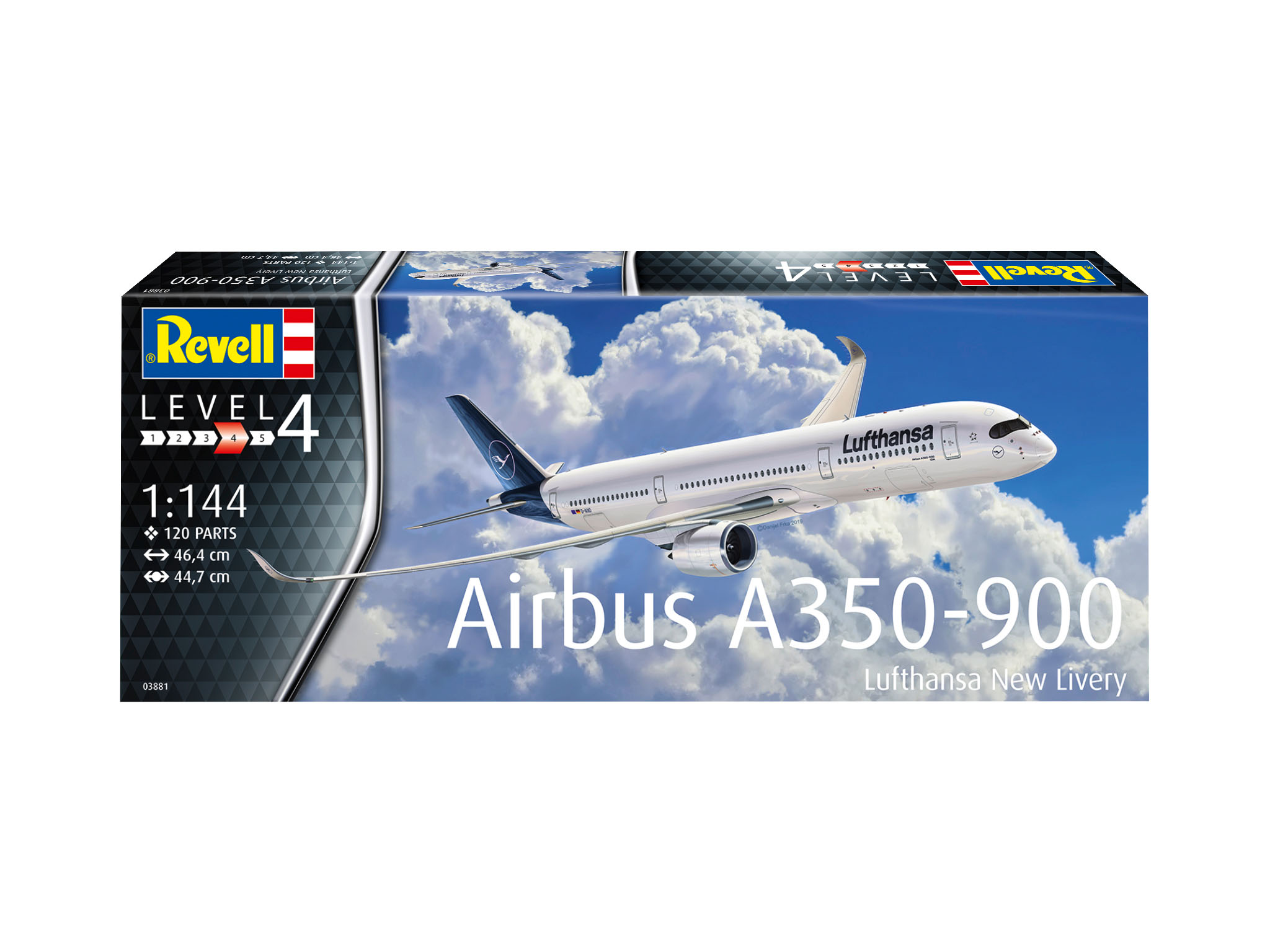 Revell 03881 Airbus A350-900 Lufthansa New Livery Modellbausatz Flugzeug, Verkehrsflugzeug, Fahrzeug, Flug