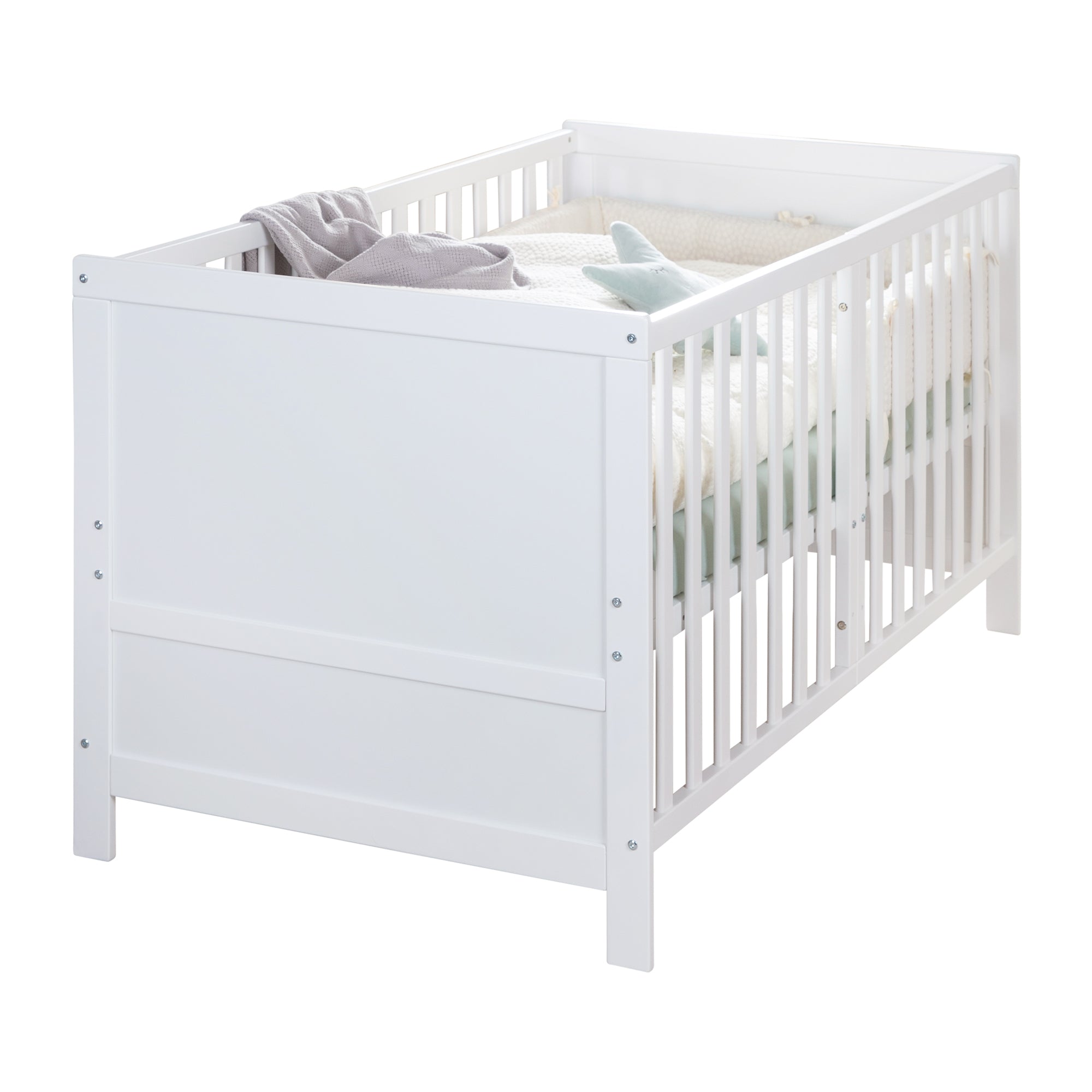 Roba 0194WEM Kombi-Kinderbett 70x140 cm + Matratze weiß – Komplettbettsets & Einzelbetten - Produktbild 4