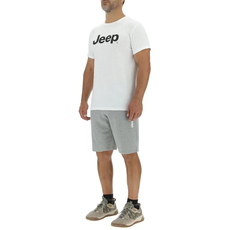 JEEP Herren T-Shirt O103218WH - Weiß mit großem Jeep-Logo GR. XXL