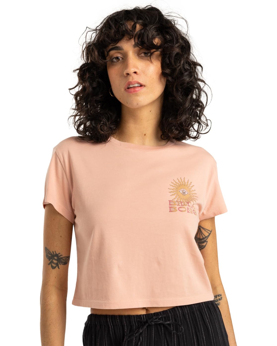 Billabong Vibes Around - T-Shirt mit kurzen Ärmeln für Frauen. Hellorange GR. L