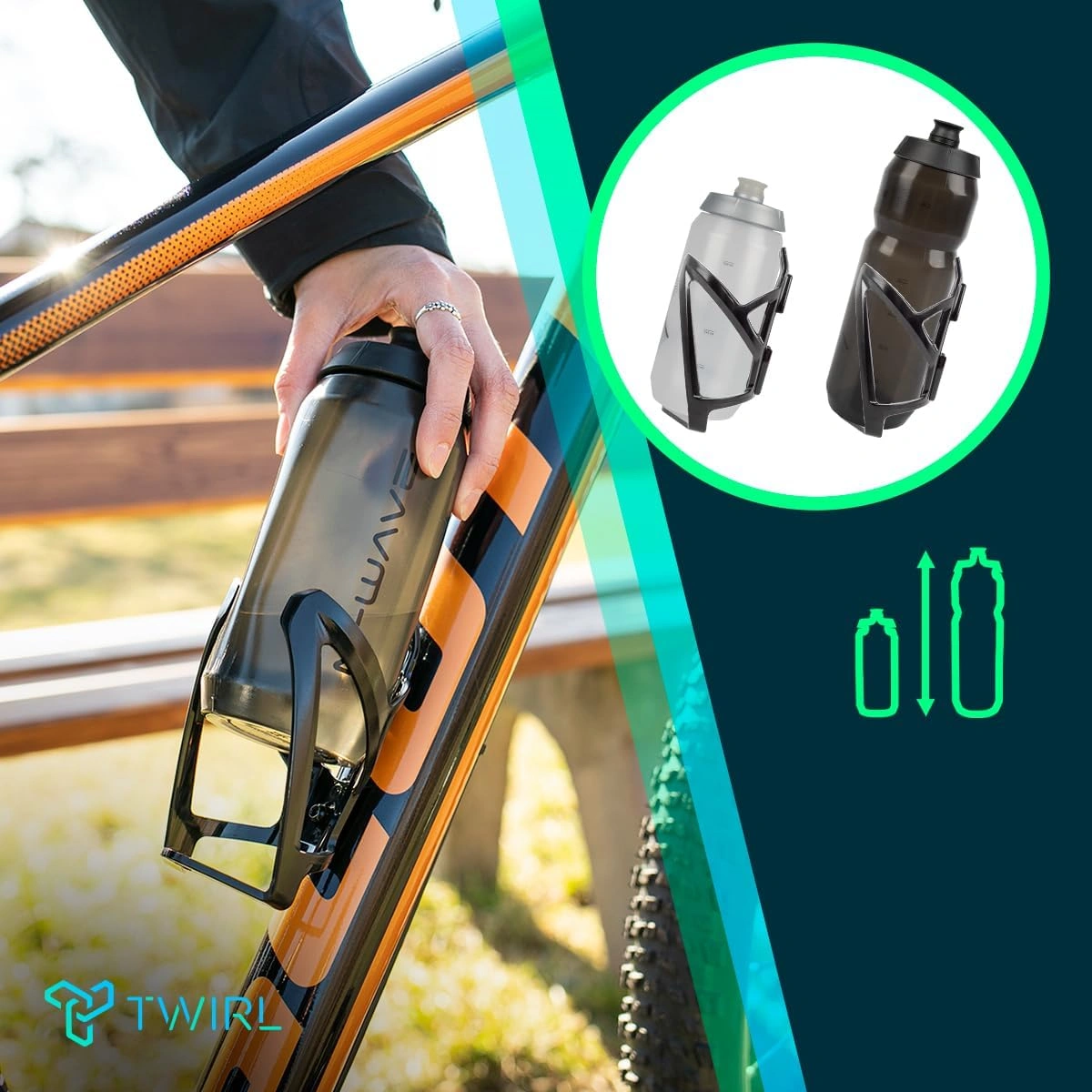 TWIRL 340706 – Trinkflaschenhalter Air Claw Schwarz