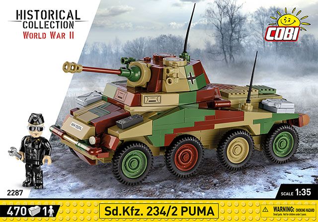 Cobi 2287 Sd Kfz 234/2 Puma gepanzert, Militärisch, Panzer, Waffe, Rasenmäher, gepanzert, Militärisch, Panzer, Waffe, Rasenmäher, gepanzert, Militärisch, Panzer, Waffe, Rasenmäher