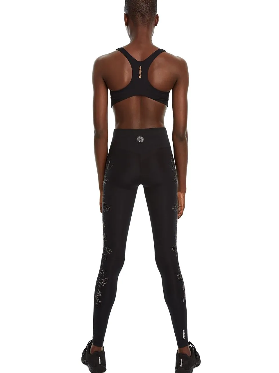 Desigual Damen Sport Legging „Studs Ethnic“ - Schwarz 19WONK09 GR. XL