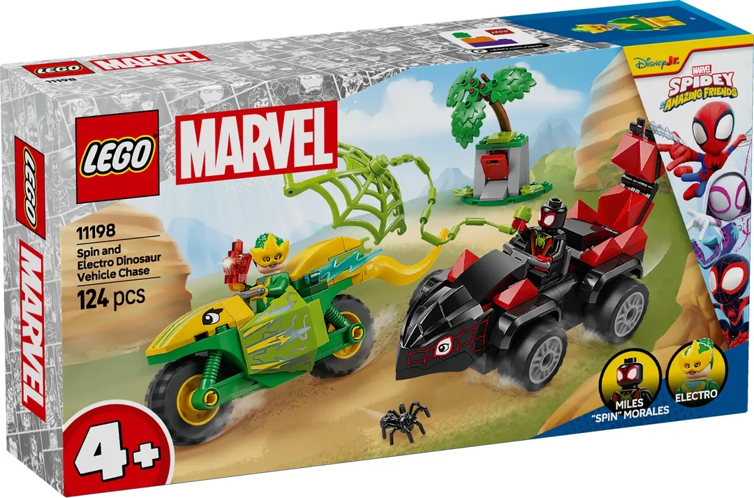 LEGO® Spidey und seine Superfreunde 11198 Actionspaß mit Spin und Electro in ihren Dino-Flitzern