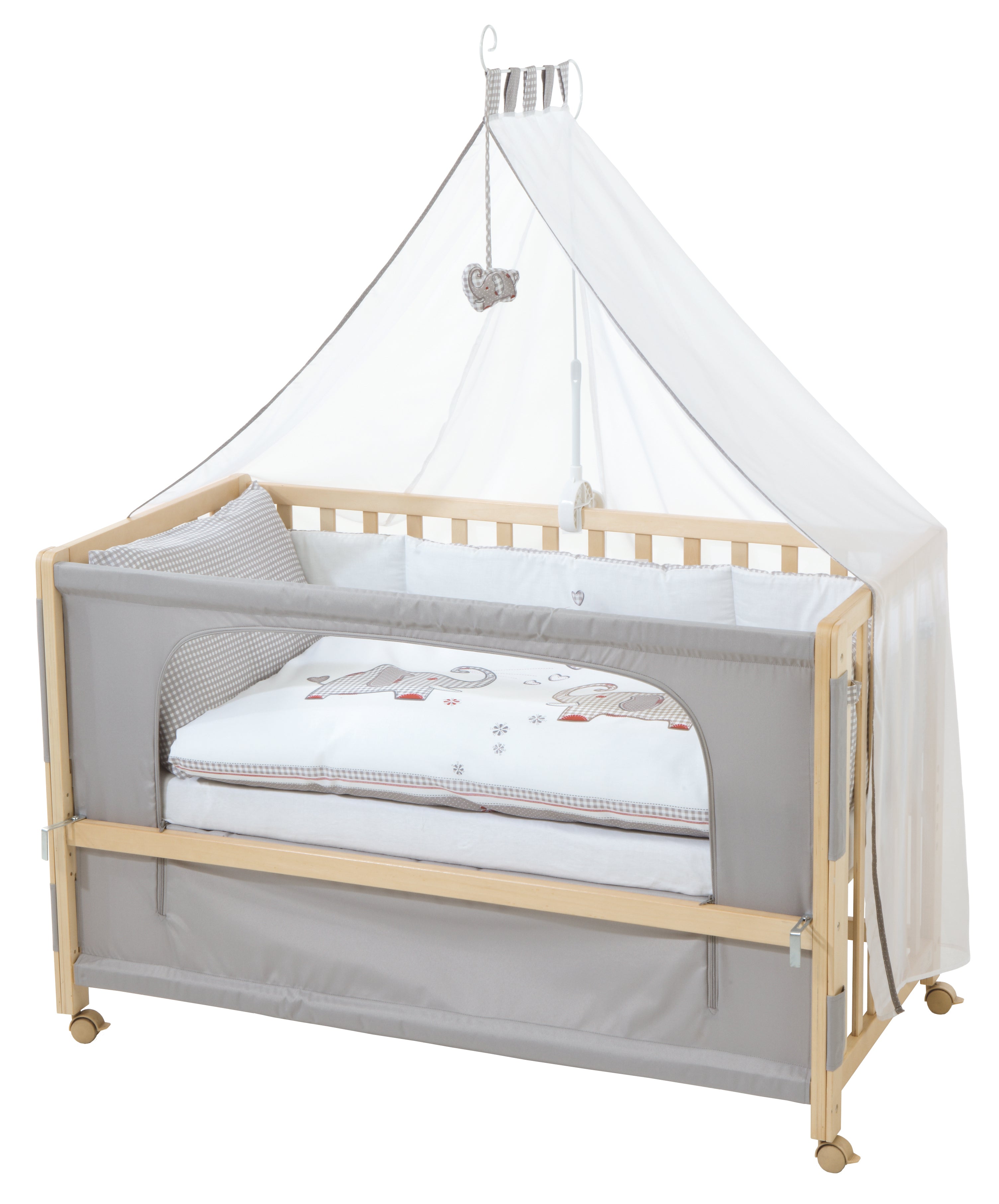 Roba 162003S145 Room Bed, 60x120 cm Jumbo twins grau natur lackiert - natur lackiert - Room Bed - Produktbild 1