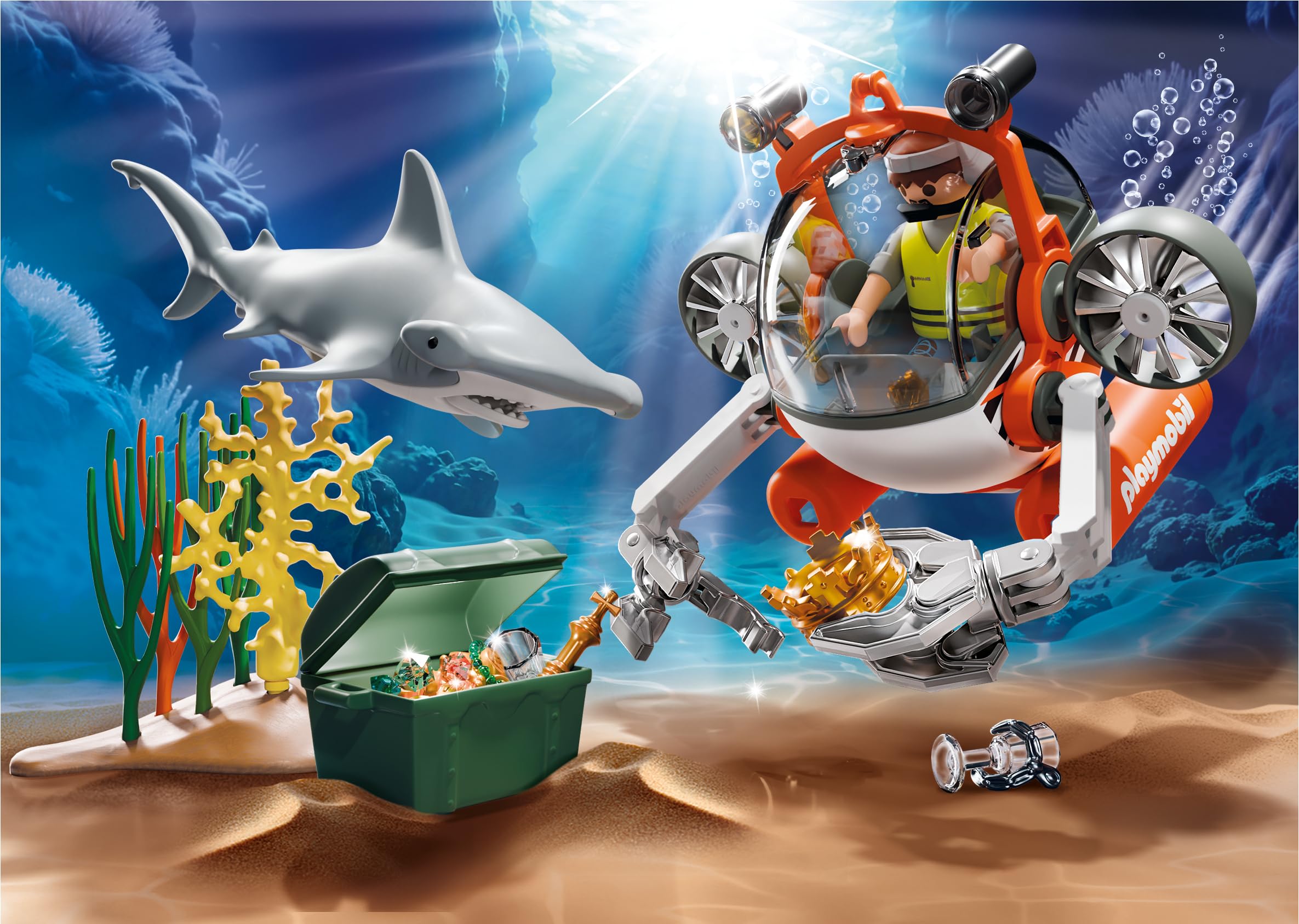 PLAYMOBIL 71860 Schatzsuche mit U-Boot Unterwasser-Abenteuer für Kinder