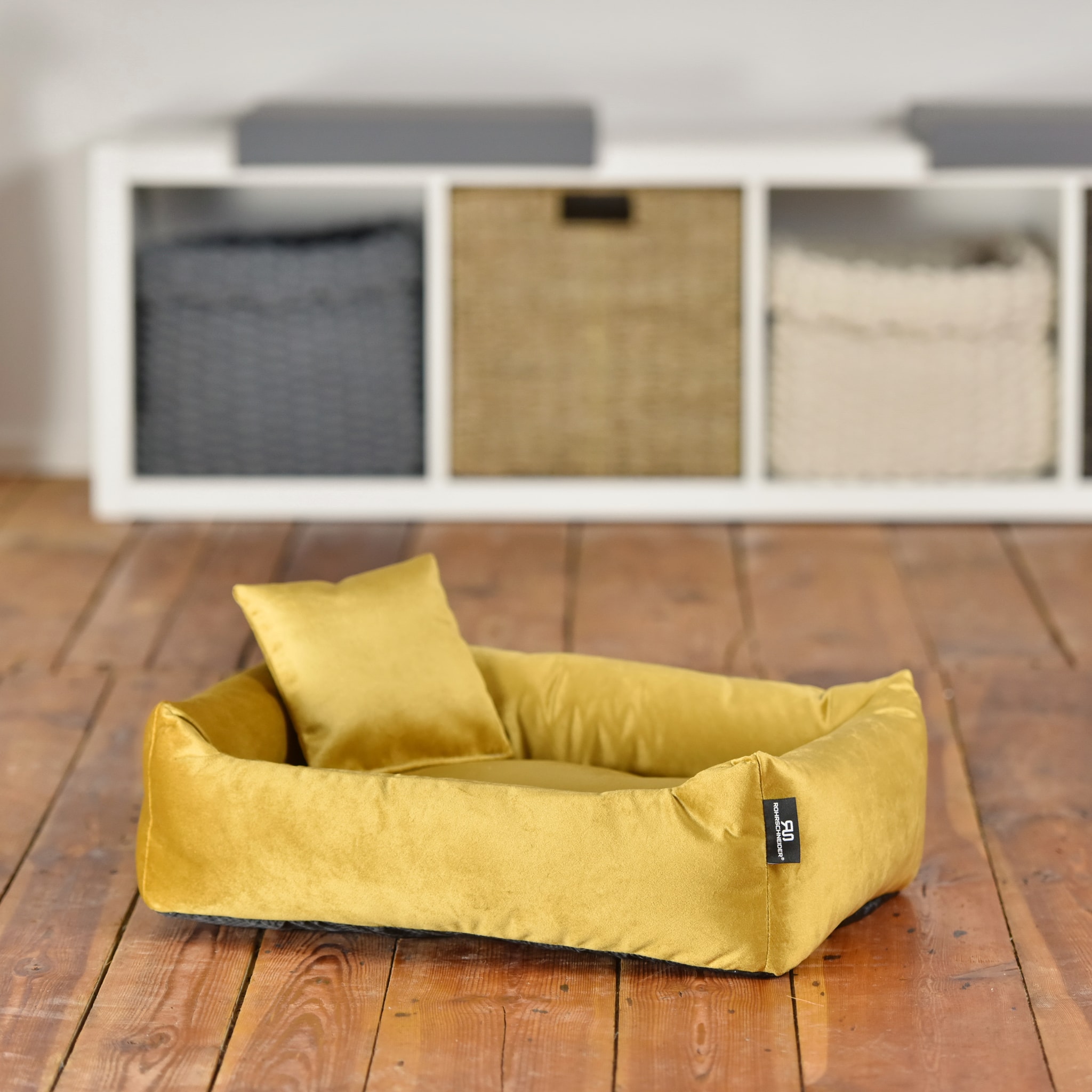 Rohrschneider RS 22239.114 Kuschelsofa Samt senf Gr.1 – Haustiermöbel