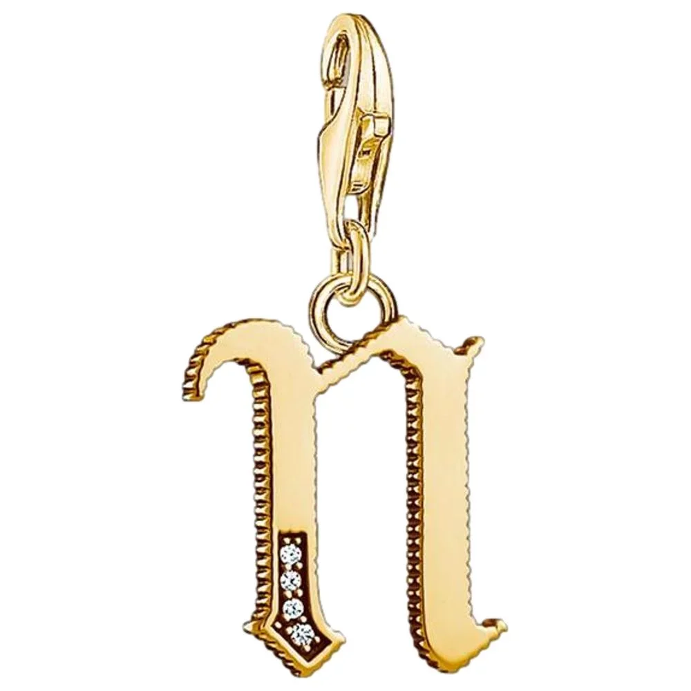 Thomas Sabo Anhänger Charm-Club Buchstabe N 1620-414-39 Gold Thomas, Sabo, Anhänger, Charm-Club, Buchstabe, N, 1620-414-39, Gold