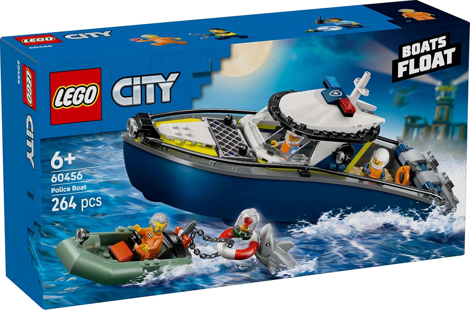 LEGO® City 60456 Verfolgungsjagd im Polizeiboot Boot, Transport, Fahrzeug, Person