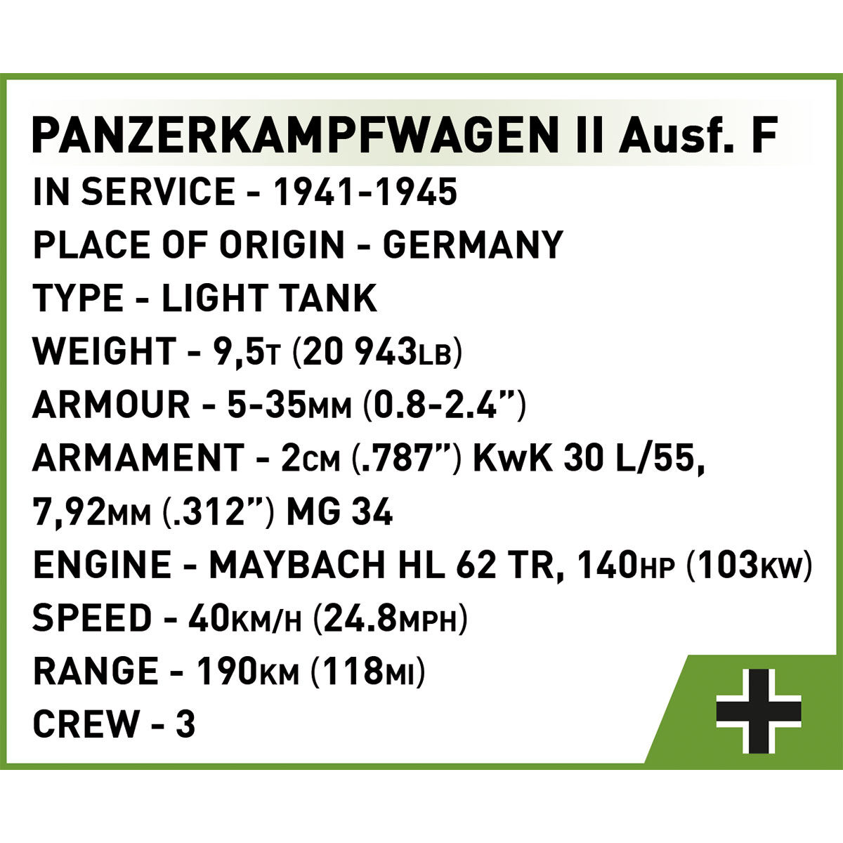 COBI 2597 - Panzerkampfwagen II AUSF. 1:28 - Bild 15