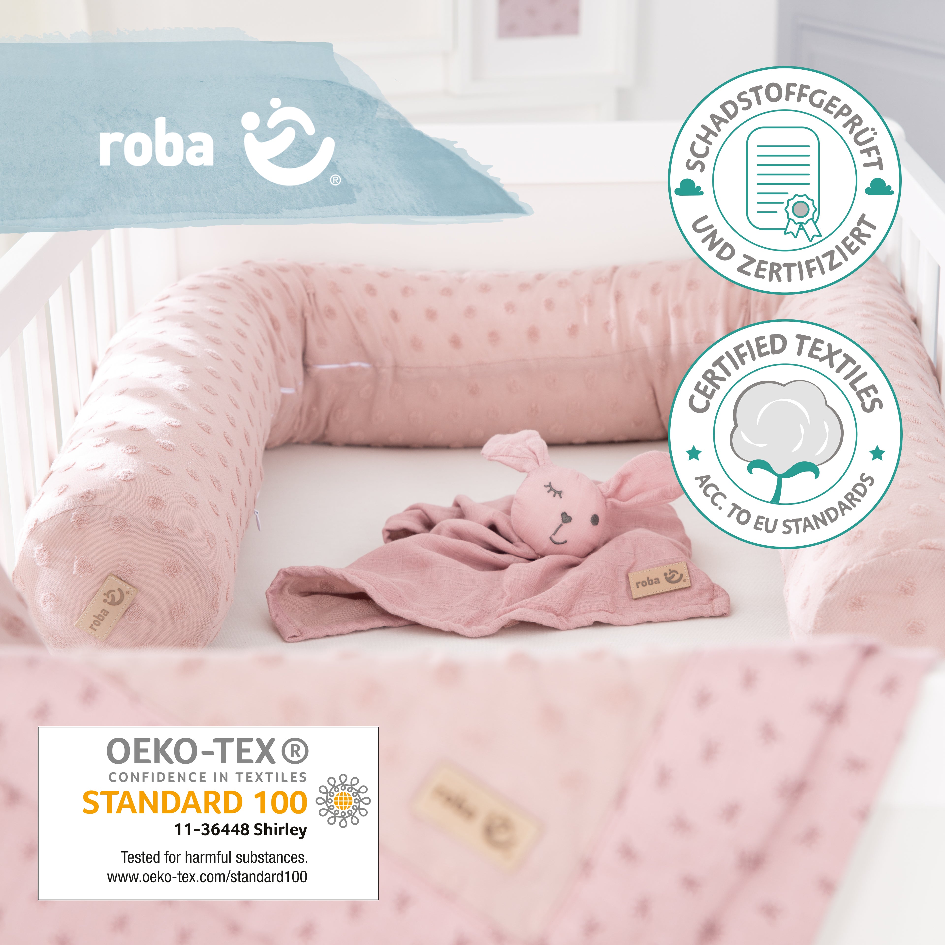 Roba 226S03T3 Geschenkset Baby Kuscheln & Spielen rosa alt rosa – Heim Textilien - Produktbild 2