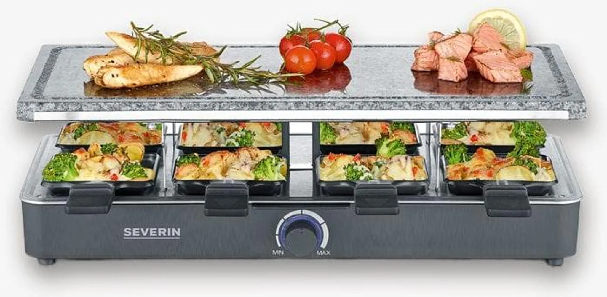 SEVERIN Raclette-Partygrill RG 2378 mit Naturgrillstein