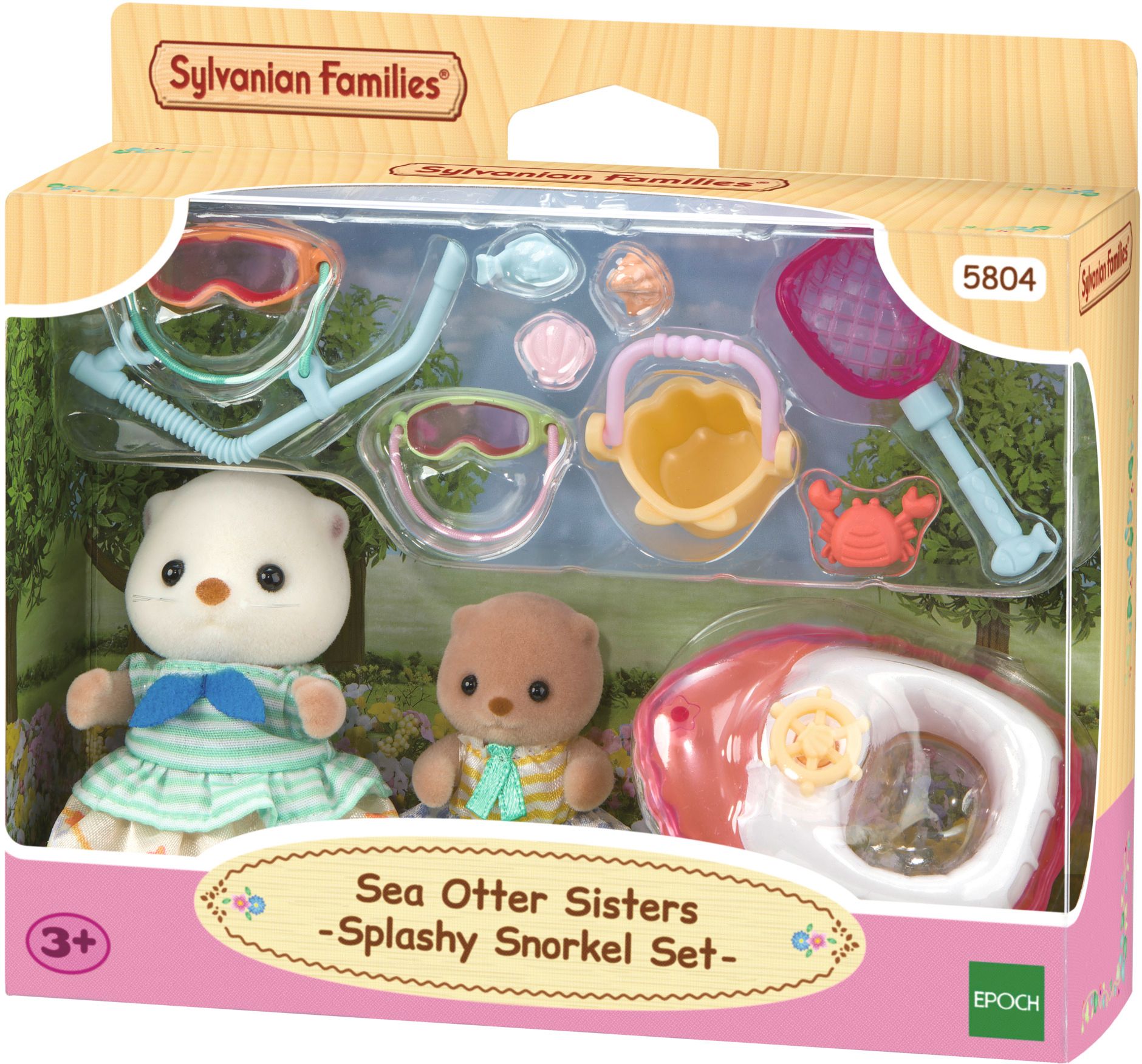 Sylvanian Families Seeotter Schnorchel Spielset Essen, Mittagessen, Mahlzeit, Spielzeug