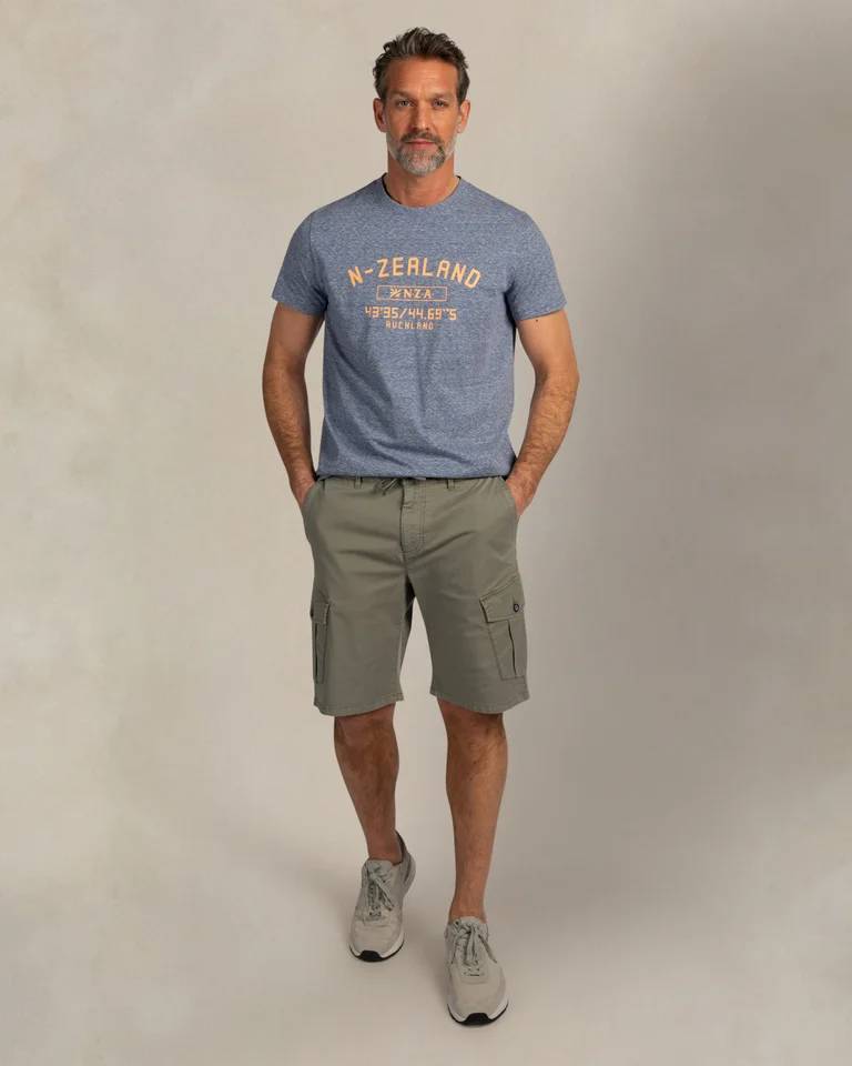 NZA 26CN720NM T-Shirt - Dunkelblau / Print - Bild 3