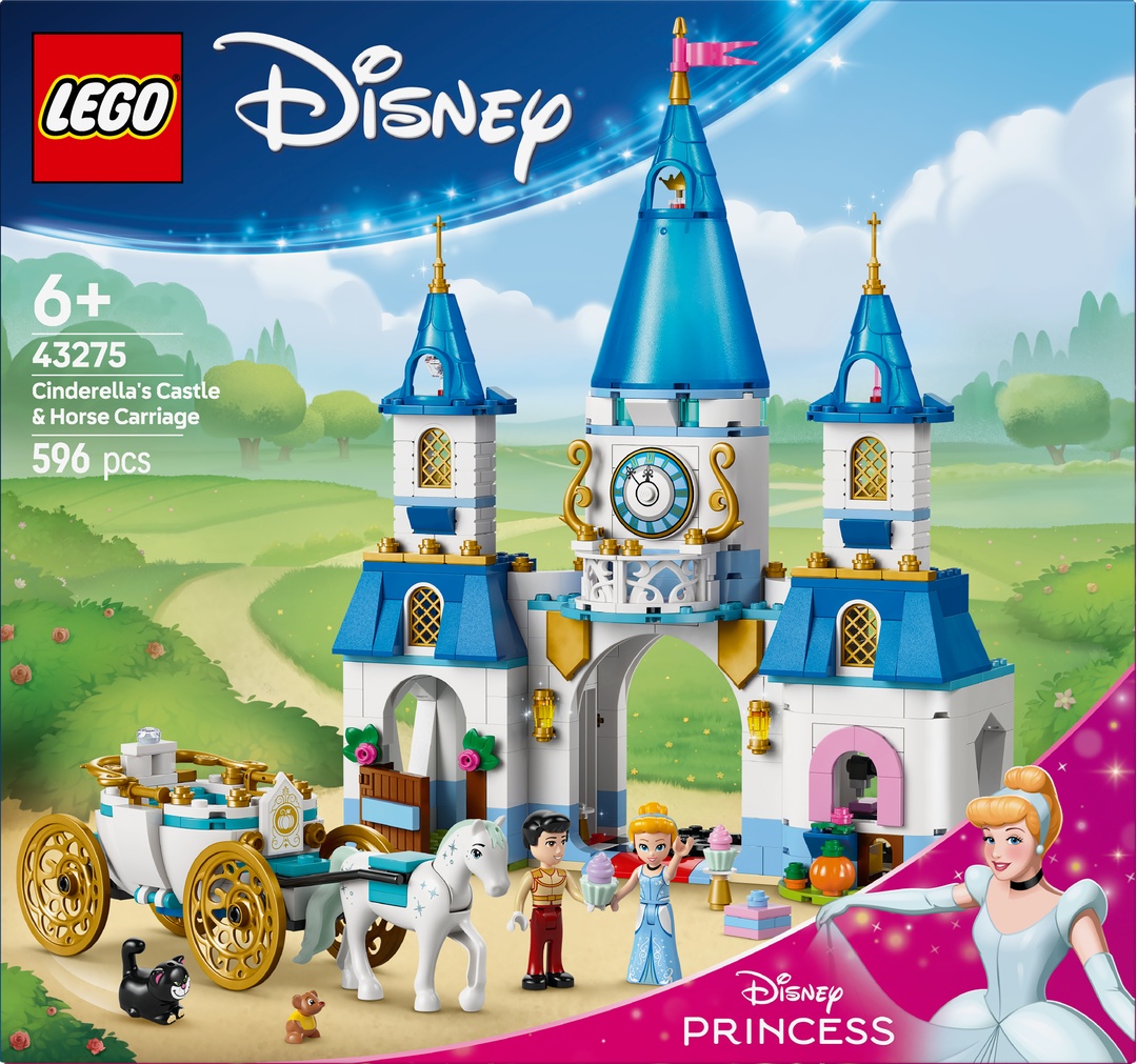 LEGO® Disney Prinzessin 43275 Cinderellas Schloss und Pferdekutsche