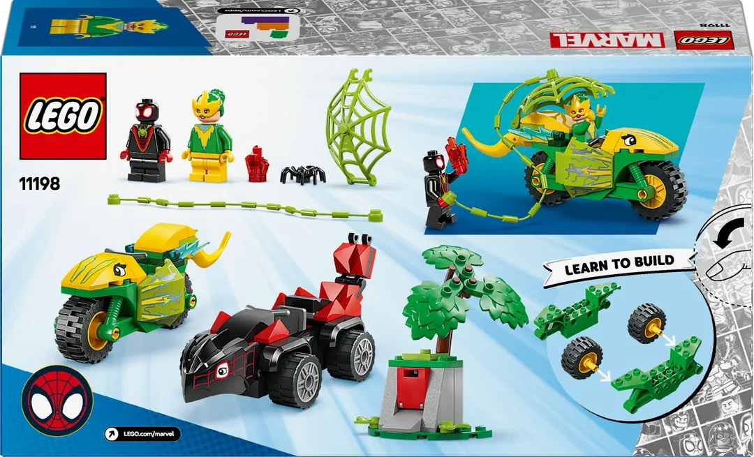 LEGO® Spidey und seine Superfreunde 11198 Actionspaß mit Spin und Electro in ihren Dino-Flitzern