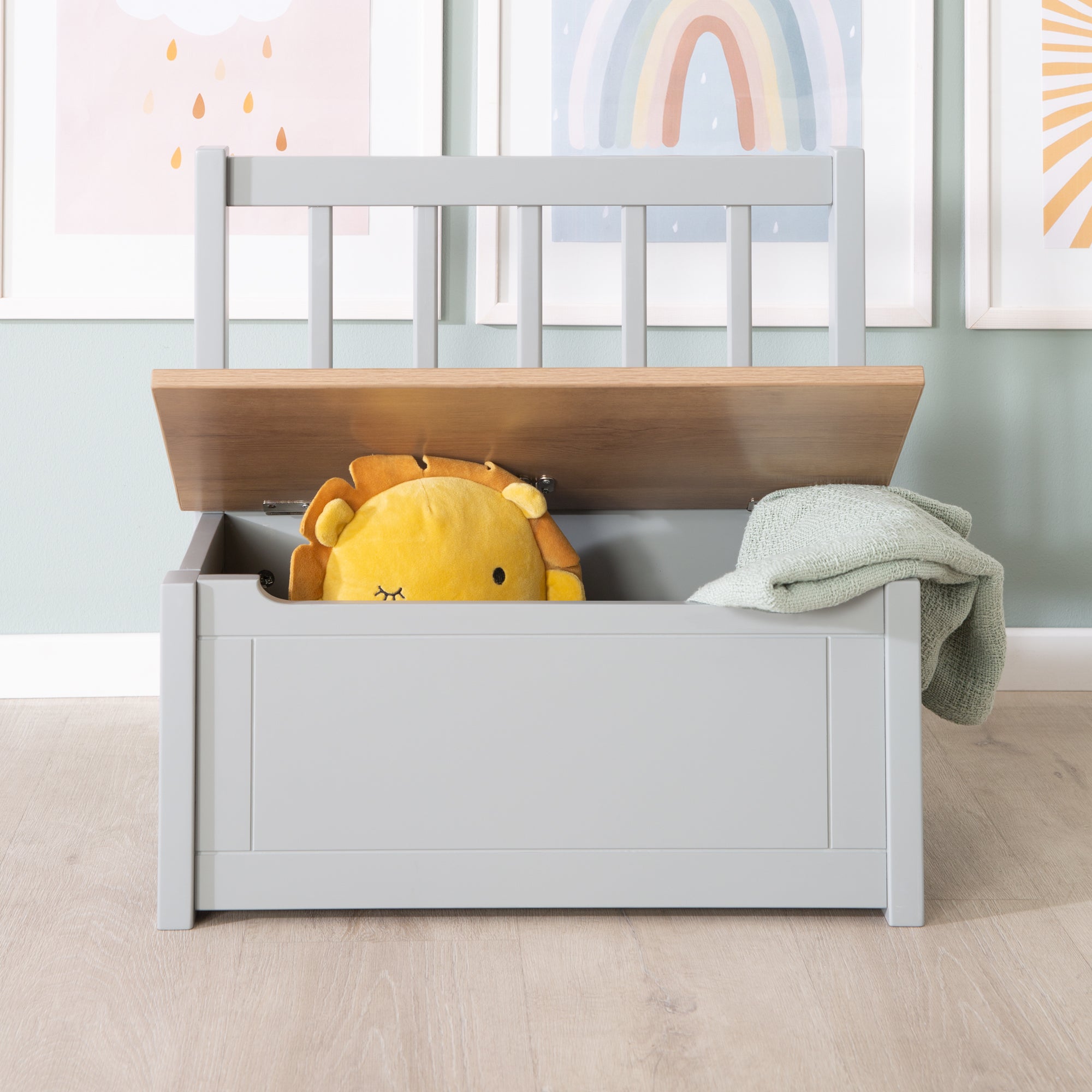 Roba 450050HTP Kindertruhenbank holz taupe – Spielmöbel - Produktbild 2