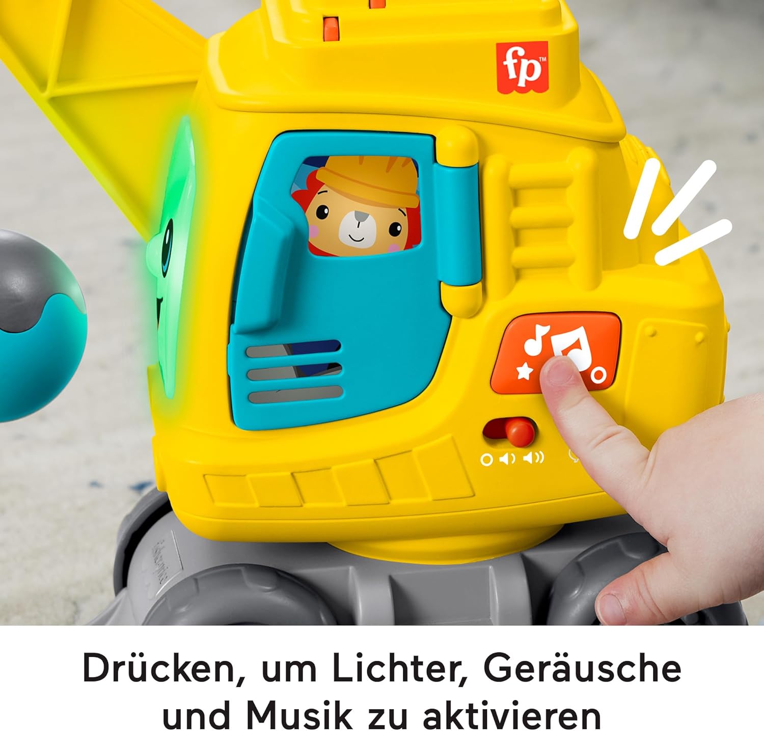 Fisher-Price Count & Stack Kran – Interaktives Lernspielzeug für Babys (HXF48)