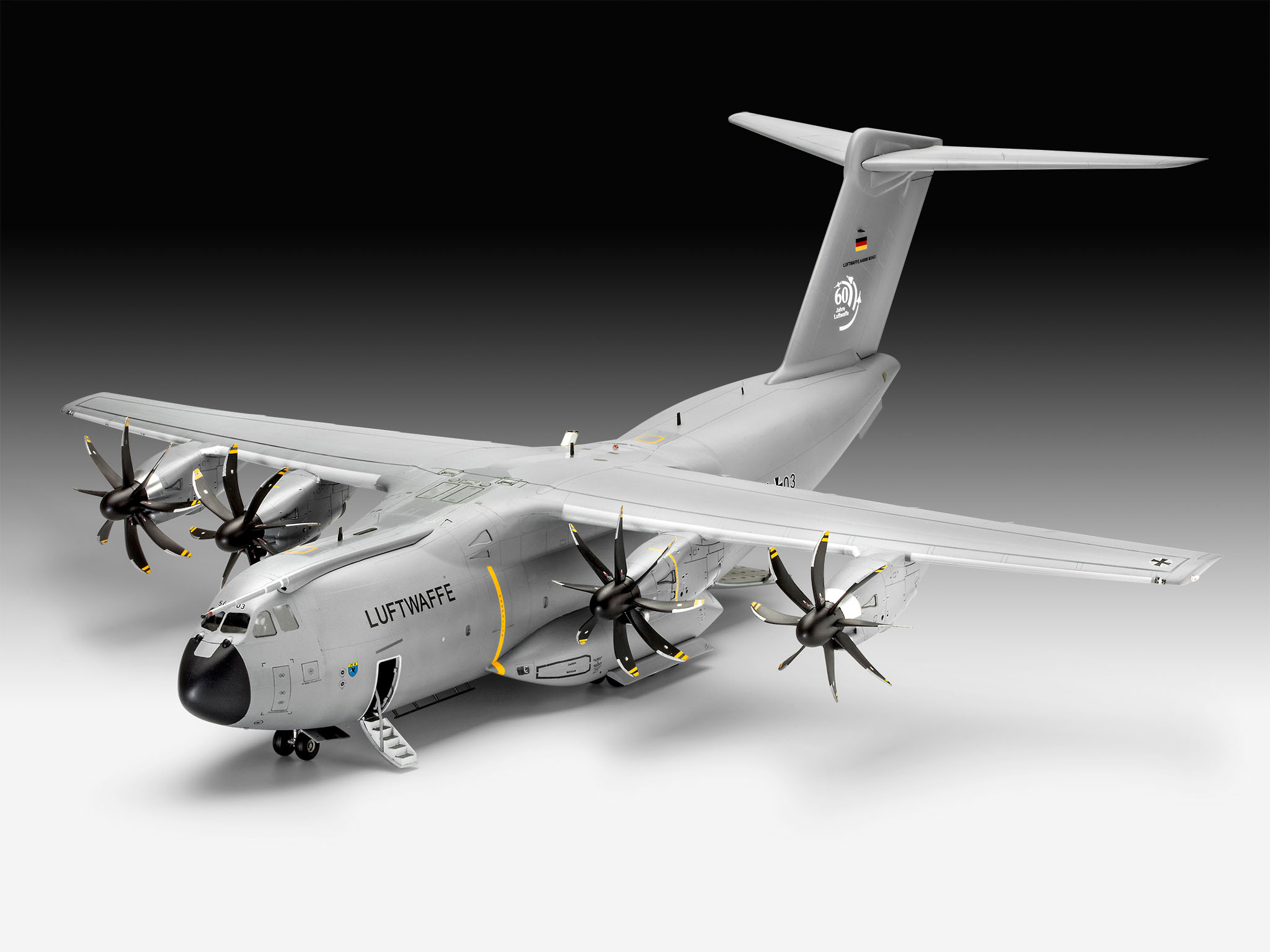 Revell 03929 Airbus A400M "Atlas" Luftwaffe Modellbausatz Flugzeug, Transport, Fahrzeug